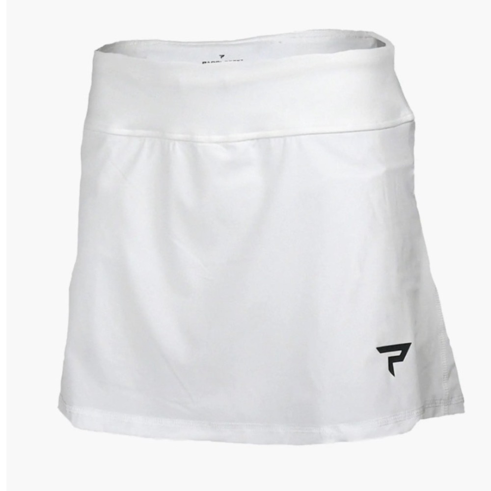 Paddletek Women White Pleated Pickleball Tennis Skort with Zipper Pocket Size M